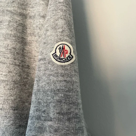 Moncler MAGLIA GIROCOLLO ROUND NECK SWEATER- Grey Mens XL